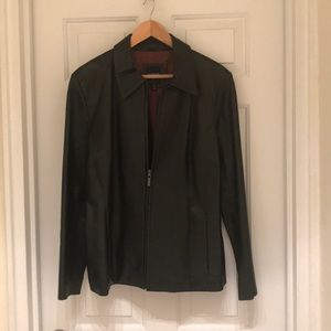 Black genuine leather jacket